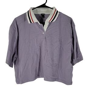 Wild Fable Crop Top with Collar, Lavender, Sz M, NWT